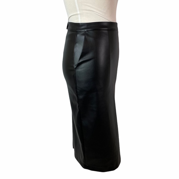 ASOS Ivyrevel PU Midi Pencil Skirt size 4 black - Picture 9 of 16
